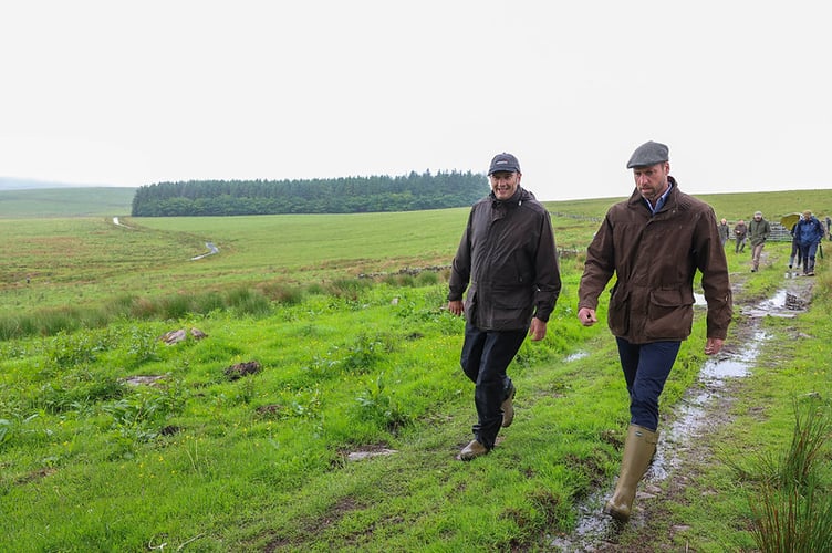 The heir to the throne visits Tor Royal Bog near Princetown to see progress on the peat restoration project.