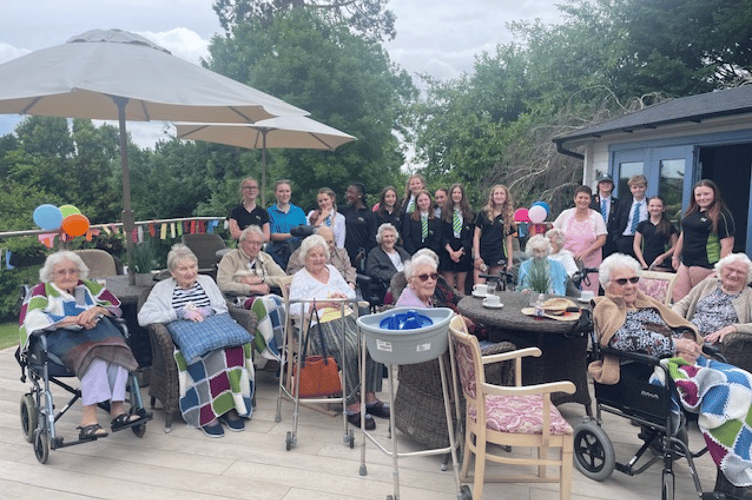 Newton Abbot College have been visiting Southlands Care Home