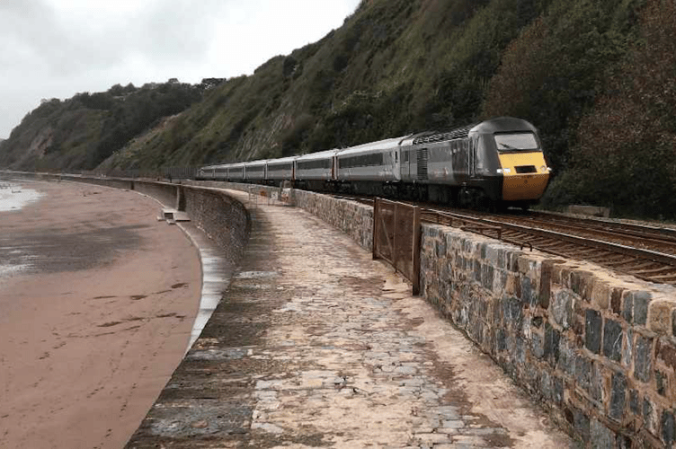 The sea wall at Dawlish