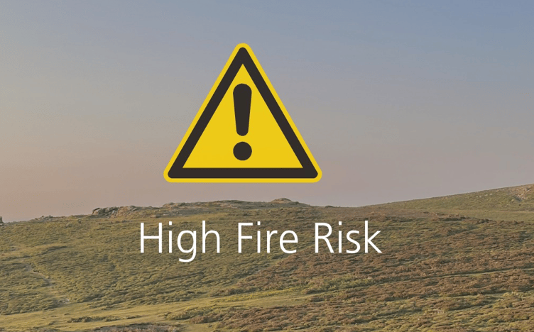 The risk of wildfire is high, the Dartmoor National Park Authority says
