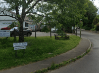 Occupants flee after car crashes into village wall 