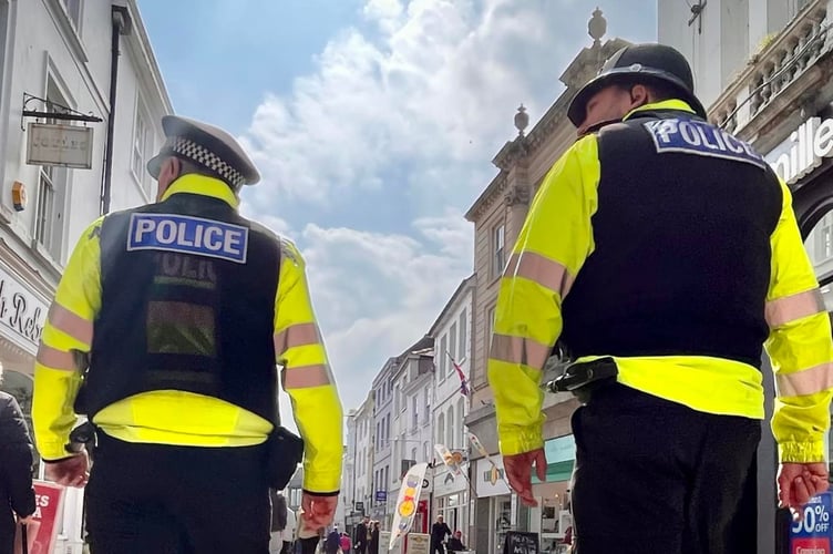 Devon and Cornwall Police officers on the beat