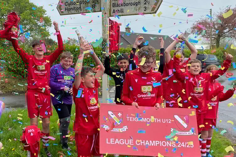 Teignmouth AFC U12 champions