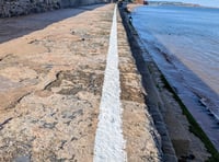 New safety line painted on sea wall after recent tragedies