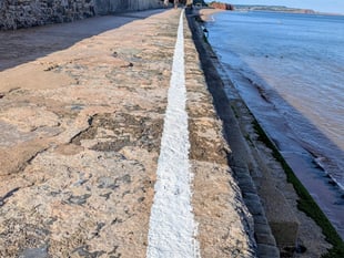 New safety line painted on sea wall after recent tragedies