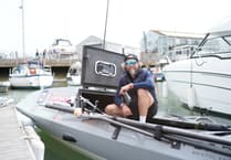 Record-breaking rowing attempt currently off coast of South Hams