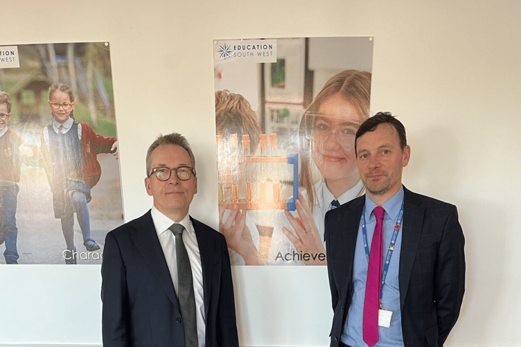 Chief Regulator at Ofqual, Sir Ian Bauckham CBE, with Matthew Shanks, CEO of Education South West