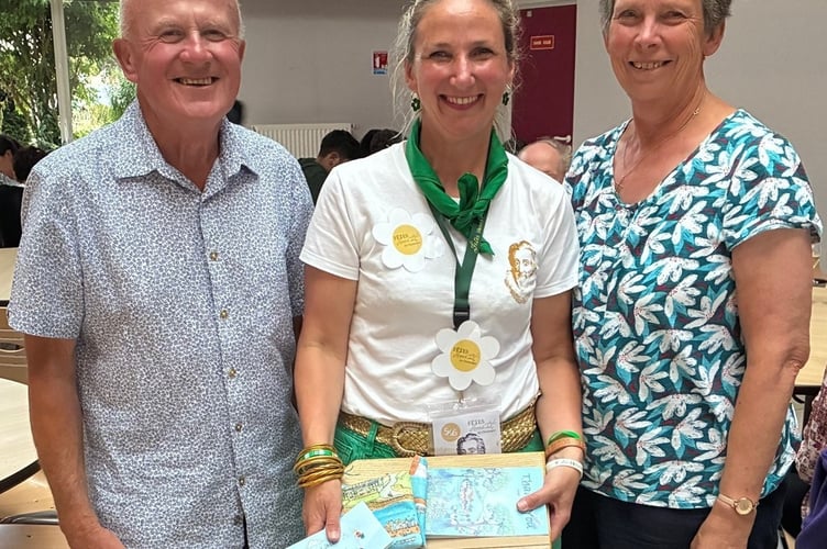 Ron and Triss Cummings with Head of Administration of Ay Town Hall