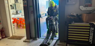 Dawlish Firefighters Practise  Drills at Local Business