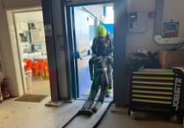 Dawlish Firefighters Practise Drills at Local Business