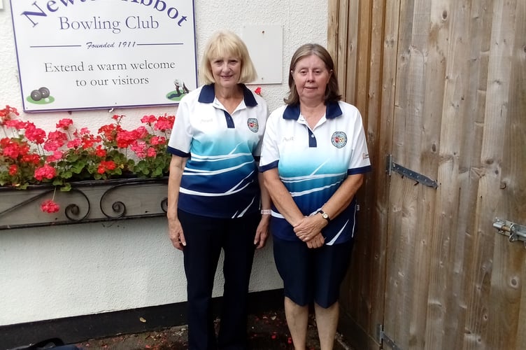 Newton Abbot bowlers Eillen Coombes and Catherine Pickett