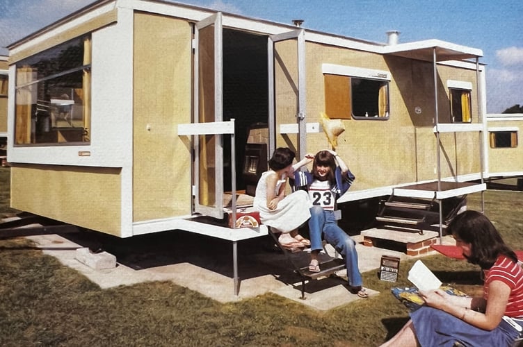 A static caravan from the 1980s