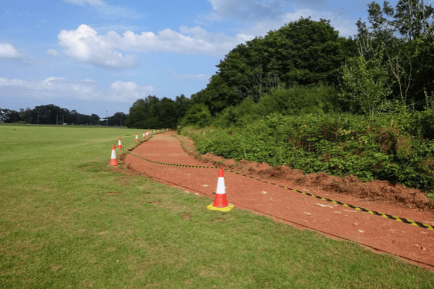 New cycle path at Clennon Valley, Paignton