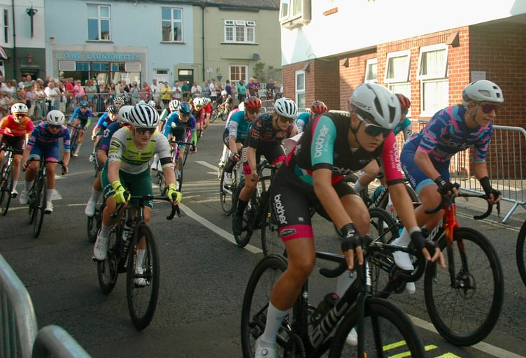 Cyclists at the British Cycling Dawlish Grand Prix. Photo Dawlish Town Council