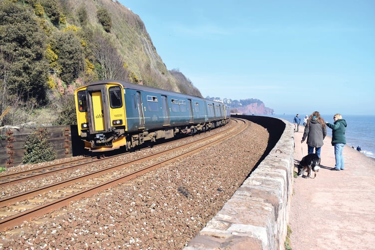 The railway line between Dawlish and Teignmouth. Photo Richard Clinnick
