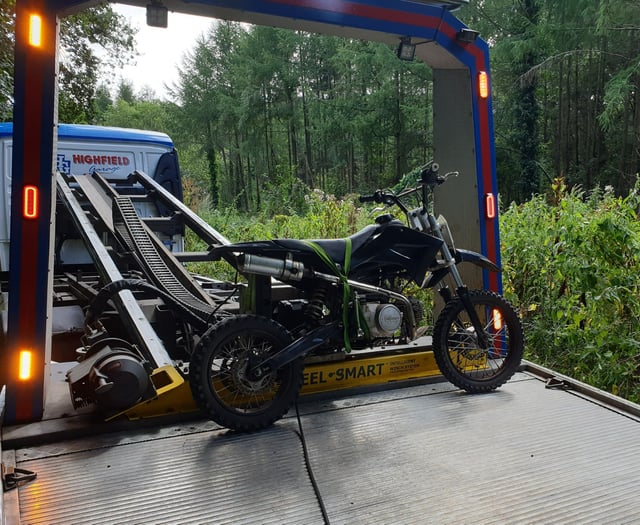 Police seize bike in crackdown