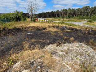 Fire crew tackles 'out of control' bonfire 
