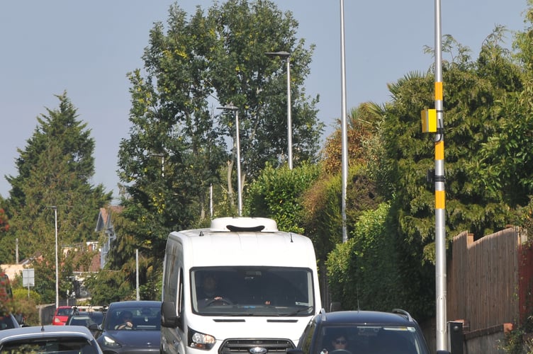New road safety camera on Ashburton Road in Newton Abbot