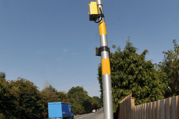 New road safety camera on Ashburton Road in Newton Abbot