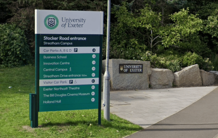 The University of Exeter Stocker Road entrance.