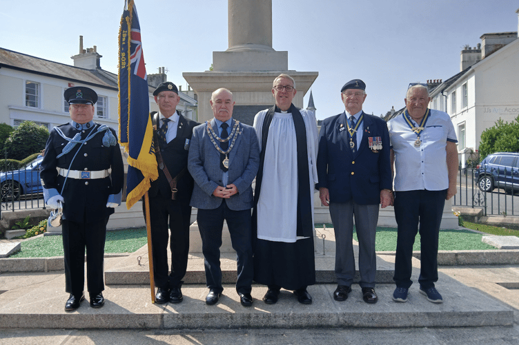 Dignitaries in Newton Abbot marking the occasion