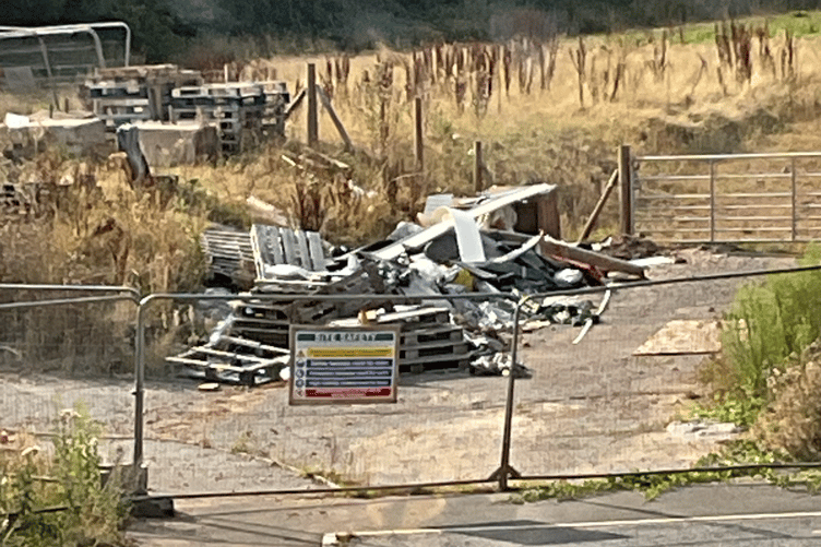Items left at the incomplete Burrington Homes development at Home Farm