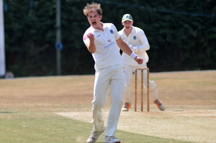 Devon Cricket League C Division West. Ashburton 1st XI versus Cornwood 2nd XI. Ashburton bowler Jack Warren celebrates another Cornwood wicket gone

Cornwood won the toss and elected to batmaking 142 all out after 40.2 overs. Ashbuton took to the crease after tea and in 27 overs made 145/4 which gave them a six wicket win
