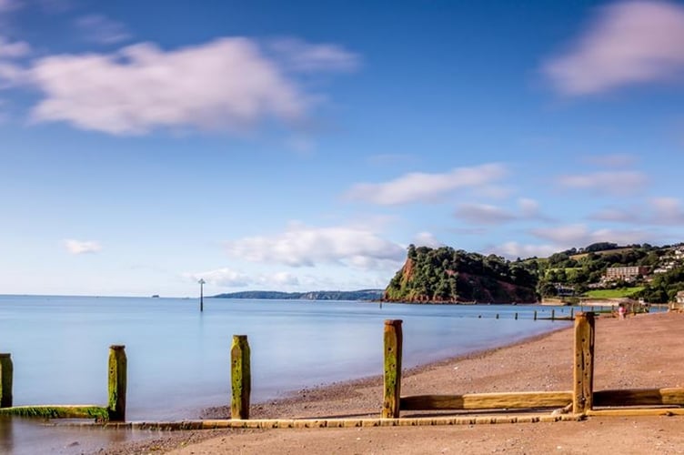 Teignmouth beach - police set the record straight on crime figures. Photo Visit South Devon 