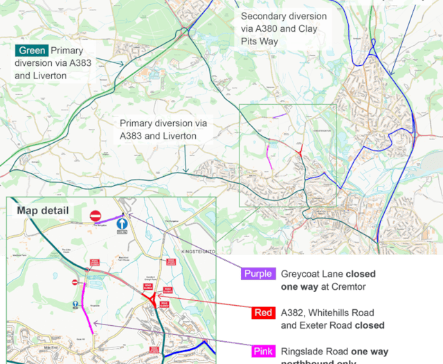 Traffic diversion plans unveiled for A382 scheme 