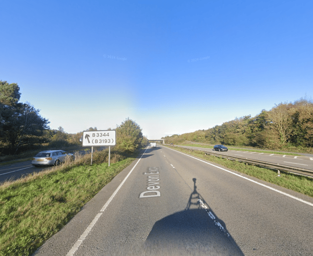 Lane closed and long delays on A38 after collision 