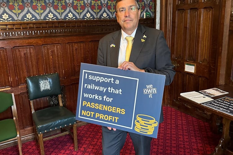 MP Martin Wrigley supports rail campaign 