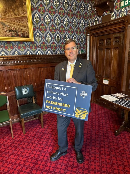 MP Martin Wrigley supports rail campaign 