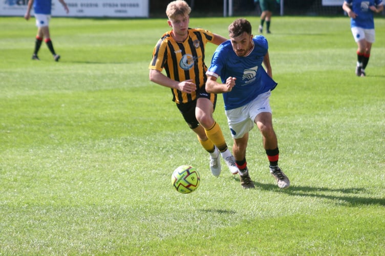 Owen Green driving Newton Spurs forward.