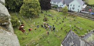 Teddies take leap of faith from church tower