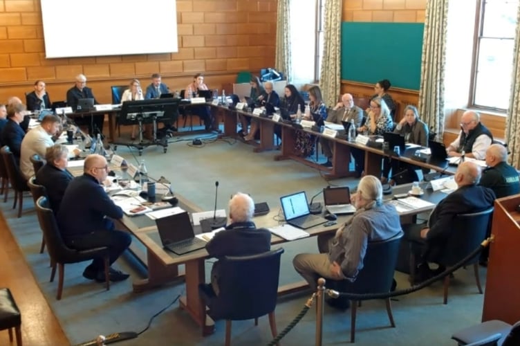 Devon County Council's health and adult care scrutiny committee. Photo Devon County Council 