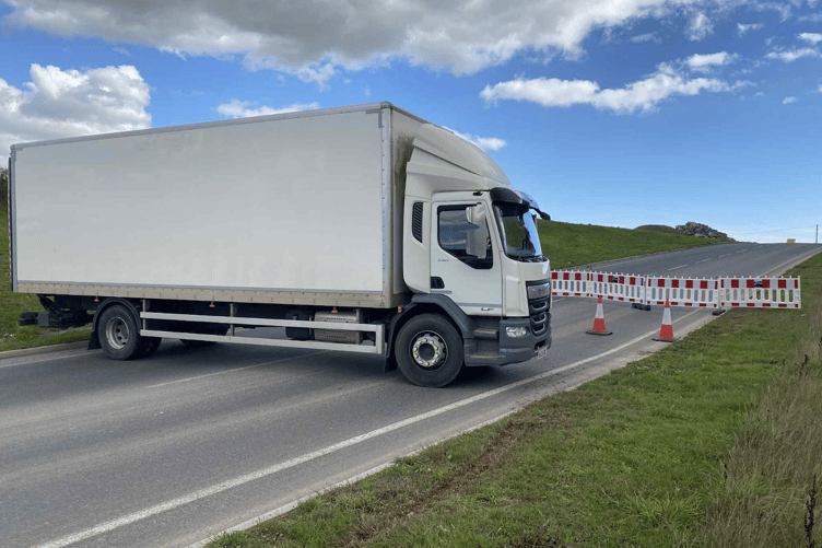Owner of Plants Galore, Tony Joyner, blockaded the road in protest at the lack of signage, which has since been resolved