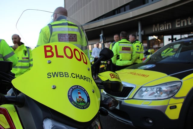 Blood Bike charity celebrating saving NHS £1million