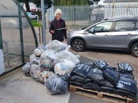 Volunteers clear litter from River Teign