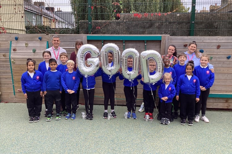 Children at All Saints Marsh CofE primary school celebrate a Good Ofsted rating