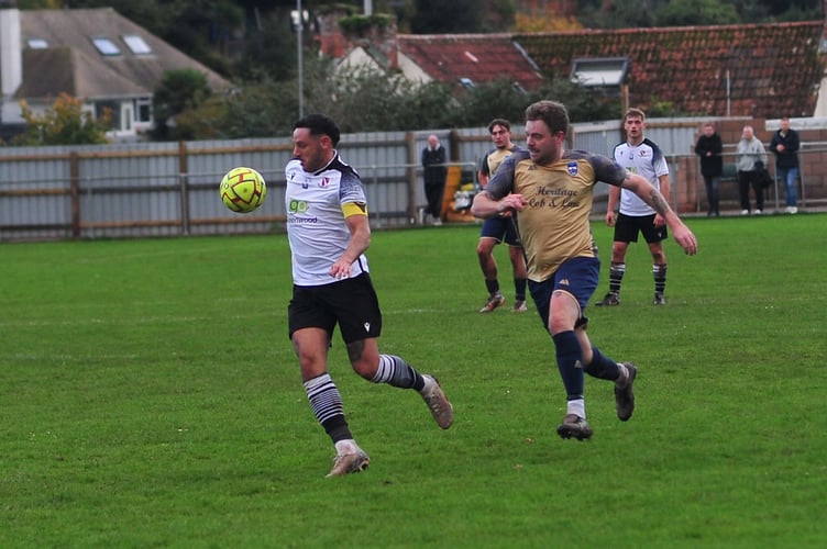 South West Peninsula League Premier East. Match action from Teignmouth AFC versus Torridgeside AFC . A 3-0 home win for Teigns