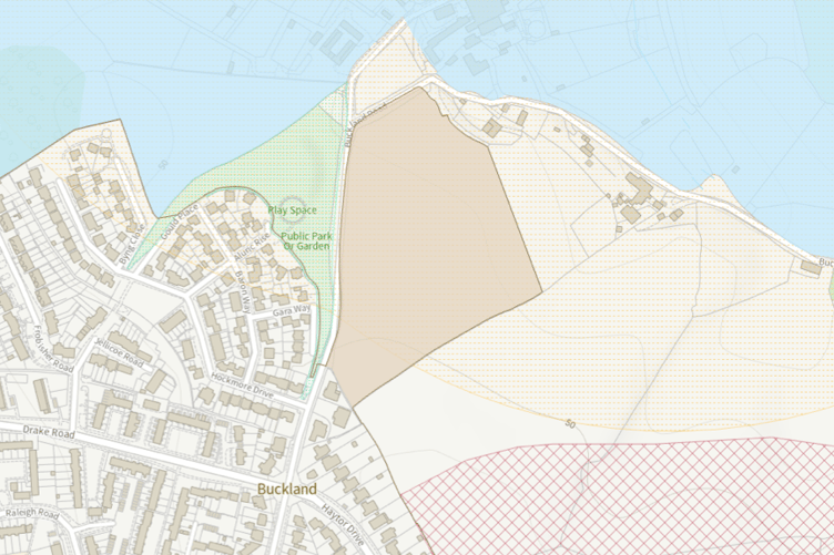 The new development is proposed for land off Buckland Road