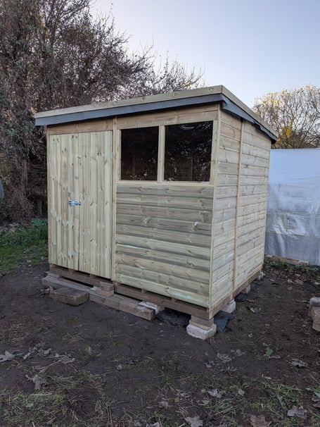 One of two new sheds at Exminster Community Garden. Photo contributed