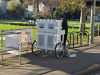 Piano Bike Girl delights in Dawlish