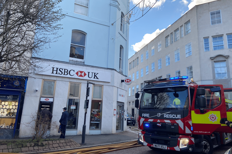 Fire at HSBC in Newton Abbot 