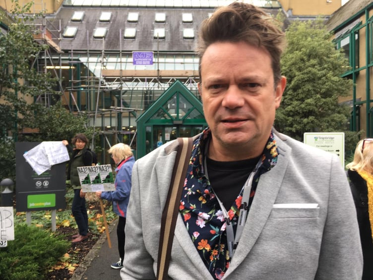 Cllr Liam Mullone at Teignbridge Council headquarters. Photo LDRS