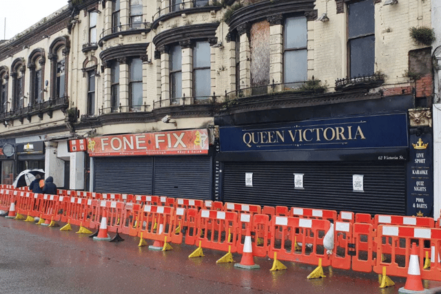 Businesses shut and road closed amid safety fears