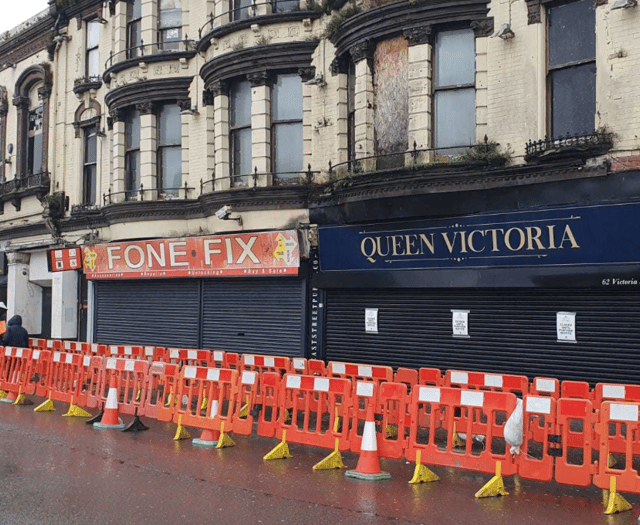 Businesses shut and road closed amid safety fears