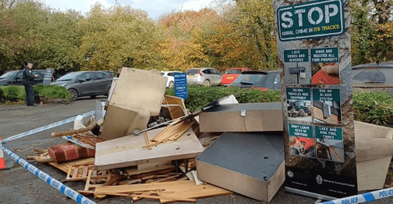 Fly tipping information event at Dartmoor car park 