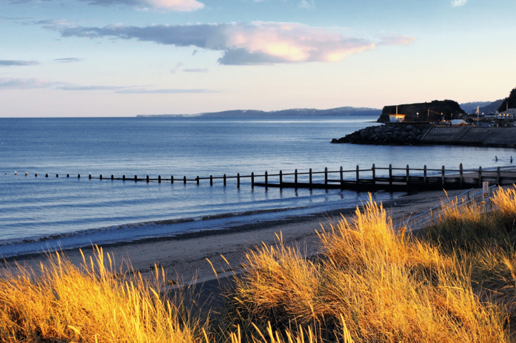 Dawlish Warren beach stock image