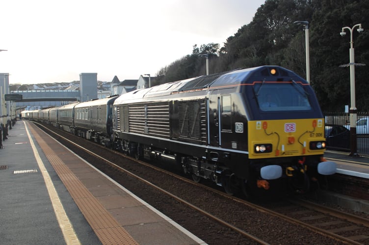 King Charles III on board the Royal Train passing through Dawlish. Photo Thomas Mills 